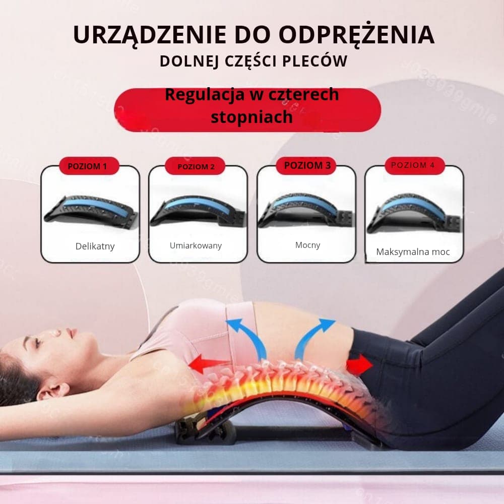 STOŻEK DO ROZCIAGANIA PLECOW, REGULOWANY MASAŻER