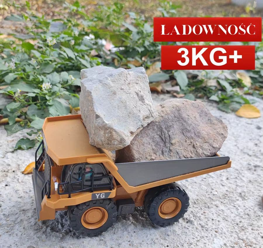 Zdalnie sterowana koparka wywrotka gąsienicowa spychacz