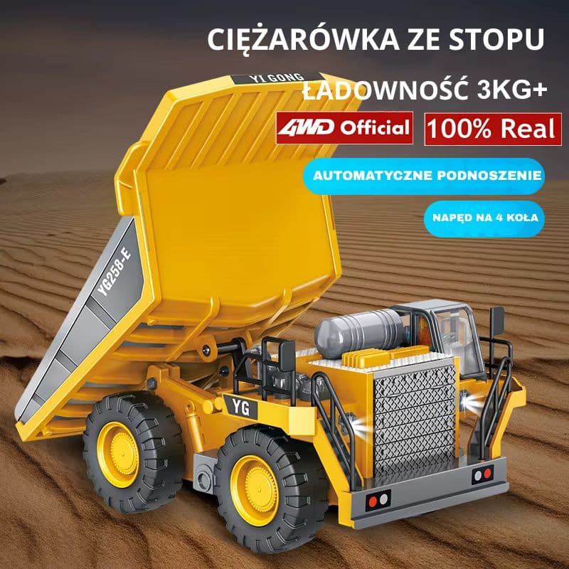 Zdalnie sterowana koparka wywrotka gąsienicowa spychacz